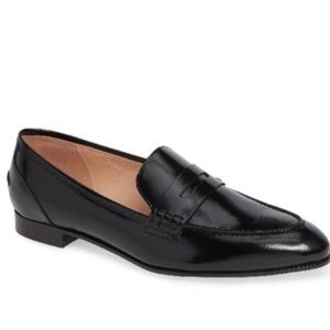 ACADEMY PENNY LOAFER IN BLACK LEATHER